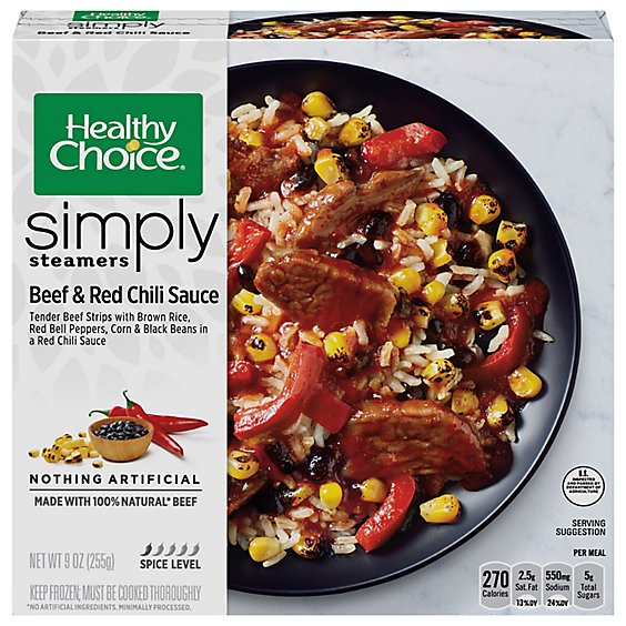 Healthy Choice Simply Steamer Beef And Red Chili Sauce - 9 OZ