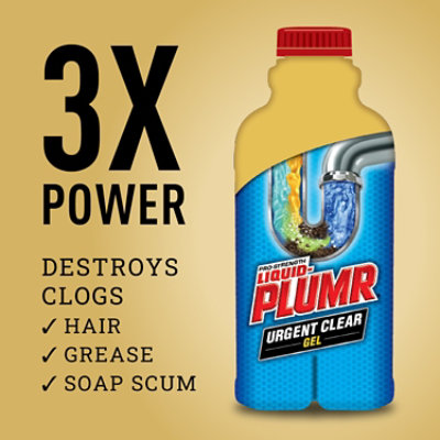 Liquid-Plumr Industrial Strength Urgent Clear Liquid Drain Cleaner - 17 Oz - Image 3