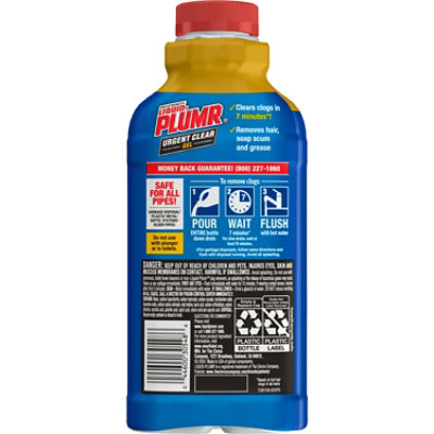 Liquid-Plumr Industrial Strength Urgent Clear Liquid Drain Cleaner - 17 Oz - Image 2