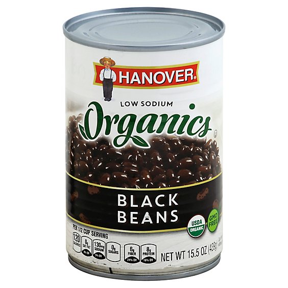 Hanover Organic Black Beans - 15.5 OZ
