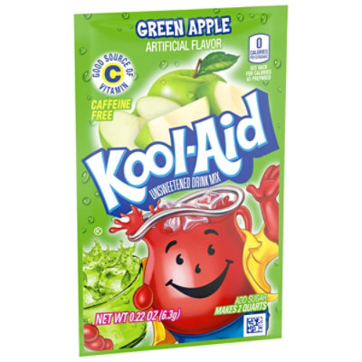 Kool-Aid Unsweetened Green Apple Artificially Flavored Powdered Soft Drink Mix - 0.22 Oz - Image 2