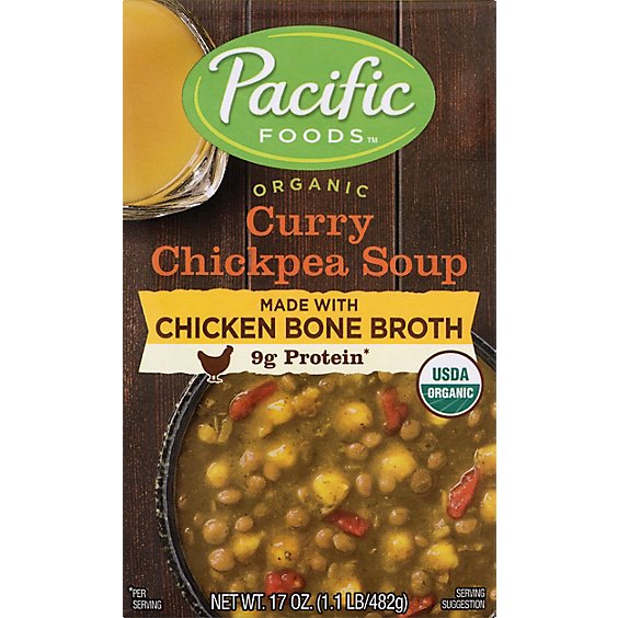 Pacific Foods Soup Chkpea C Bone Br Org - 17 OZ