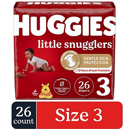 Huggies Little Snugglers Size 3 Baby Diapers - 26 Count