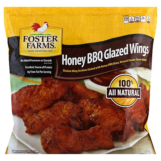 Foster Farms Chicken Wings Honey Barbeque - 80 OZ