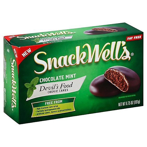 Snackwells Devils Food Chocolate Mint Cookie Cakes - 6.75 OZ