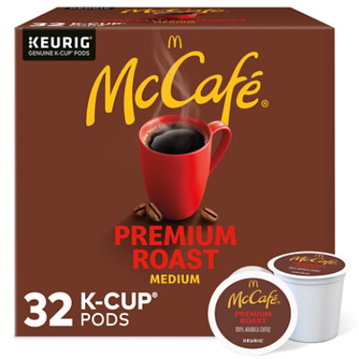 McCafe Premium Roast Medium Roast Coffee Single Serve Keurig K Cup Pods - 32 Count