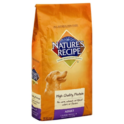 Nature's recipe adult dry dog food hot sale adult lamb meal & rice recipe