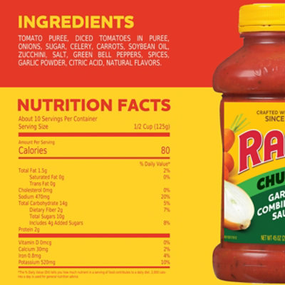 Ragu Chunky Garden Combination Pasta Sauce - 45 Oz - Image 5