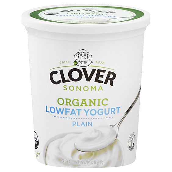 Clover Sonoma Plain Lowfat Yogurt - 32 OZ