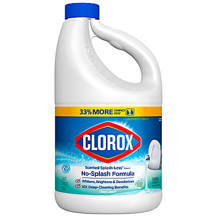 Clorox Concentrated Formula Clean Linen Splashless Bleach Bottle - 77 Oz - Image 1