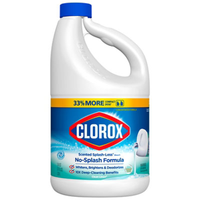 Clorox Splash-less Liquid Bleach Clean Linen - 77 FZ