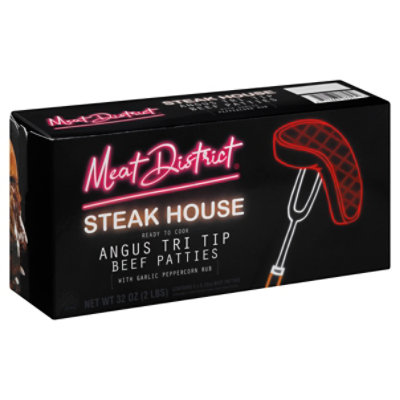 Meat District Steakhouse Angus Beef Tri Tip Patties - 32 OZ - Image 1