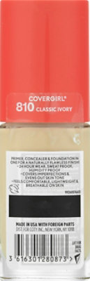 COVERGIRL Outlast Extreme Wear SPF 18 810 Classic Ivory 3 In 1 Foundation - 1 Fl. Oz. - Image 5