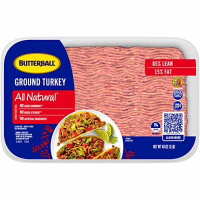 Butterball 85% Lean Ground Turkey Fresh - 3 Lb - Image 2