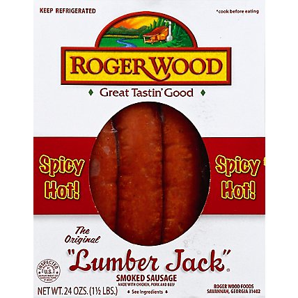 Roger Wood Lumberjack Hot Sausage - 24 OZ - Image 2