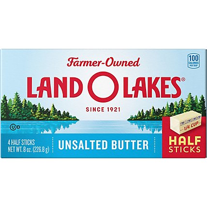 Land O Lakes Unsalted Butter In Half Sticks 4 Count - 8 Oz - Image 2