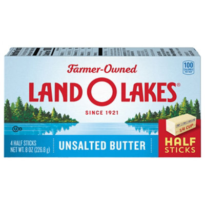Land O Lakes Half Sticks Unsalted Butter - 8 Oz - Image 1