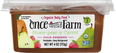 Once Upon Carrot Straw Pear 7 Month - 4 OZ - Image 1