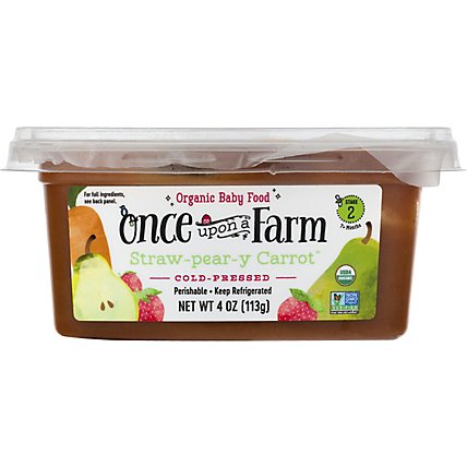 Once Upon Carrot Straw Pear 7 Month - 4 OZ - Image 1