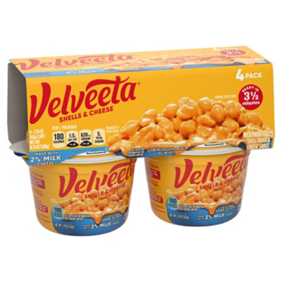 Velveeta Shells & Cheese Microwaveable Shell Pasta with 2% Milk Cheese Cups - 4-2.19 Oz - Image 8