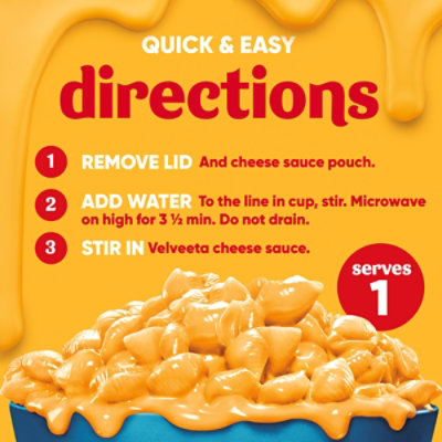 Velveeta Shells & Cheese Microwaveable Shell Pasta with 2% Milk Cheese - 4 - 2.19 Oz - Image 4