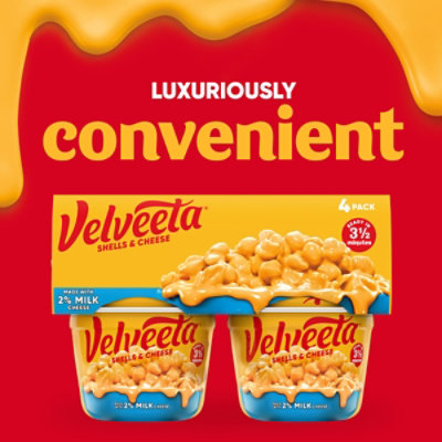 Velveeta Shells & Cheese Microwaveable Shell Pasta with 2% Milk Cheese - 4 - 2.19 Oz - Image 5