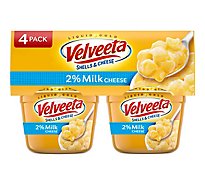 Velveeta Shells & Cheese Microwaveable Shell Pasta with 2% Milk Cheese Cups - 4-2.19 Oz
