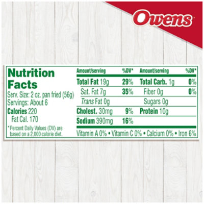 Owens Italian Pork Sausage - 16 Oz - Image 7