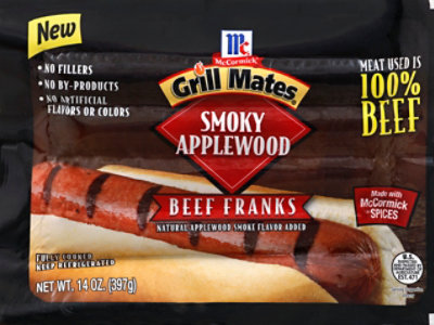 Mccormick Grill Mates Smoky Applewood Beef Franks - 14 OZ - Image 2