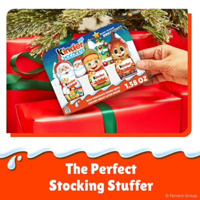Kinder Hollow Milk Chocolate Santa Ornament Holiday Gift 3 Count - 1.58 Oz - Image 2