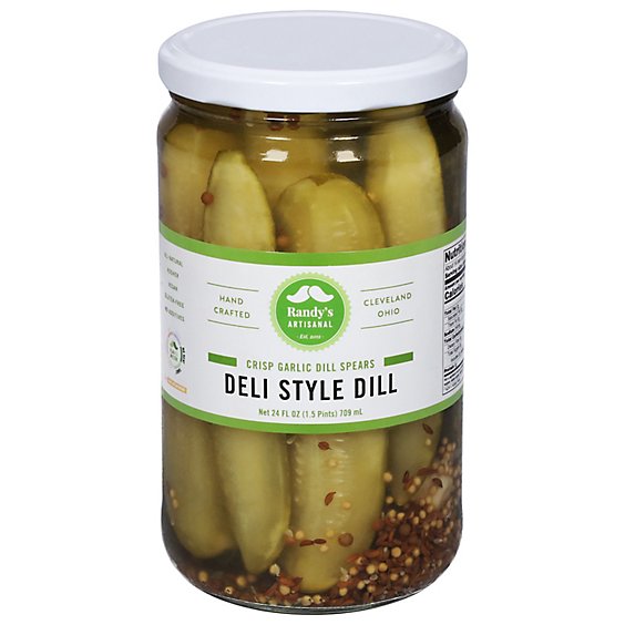 Randys Artisanal Deli Style Dill Pickle Spears - 24 Oz