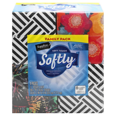 Signature SELECT Facial Tissue Softly 4 Pack Cube - 4-74 CT - Image 3