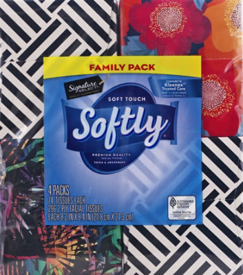 Signature SELECT Facial Tissue Softly 4 Pack Cube - 4-74 CT - Image 2