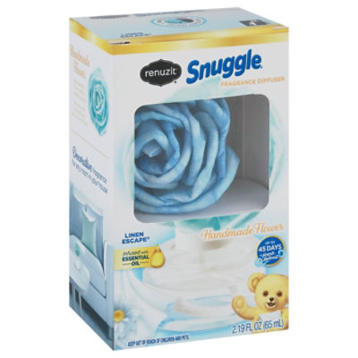 Renuzit Snuggle Fragrance Diffuser Handmade Flower Linen Escape - 2.19 Fl. Oz.