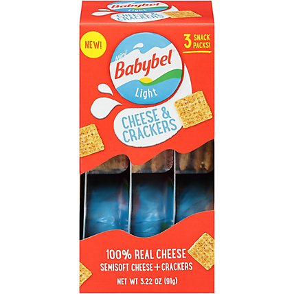 Mini Babybel Light Cheese And Crackers 3 Pack - 3.22 OZ - Image 2