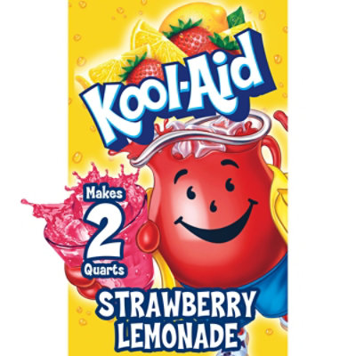 Kool-Aid Unsweetened Strawberry Lemonade Powdered Soft Drink Mix Packet - 0.19 Oz - Image 1