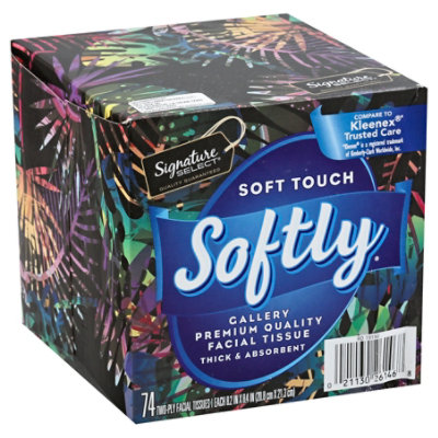 Signature Select Facial Tissue Softly - 74 CT