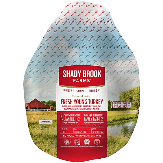 Shady Brook Farms Whole Turkey Fresh - Weight Between 16-20 Lb