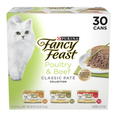 Fancy Feast Liver And Chicken Pate Wet Cat Food Pack - 30-3 Oz - Image 1
