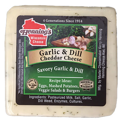 Hennings Garlic And Dill Cheddar Cheese - Image 1