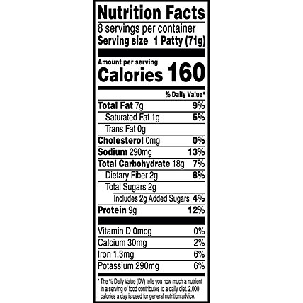 MorningStar Farms Meatless Chicken Patties Plant Based Protein Original 8 Count - 20 Oz - Image 3