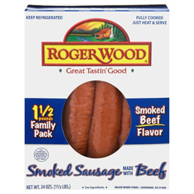 Roger Wood Smoked Beef Sausage - 24 Oz - Image 2
