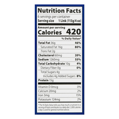 Roger Wood Smoked Beef Sausage - 24 Oz - Image 4