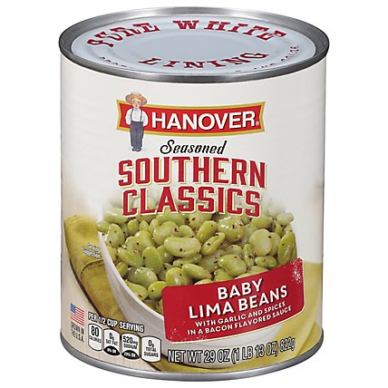 Hanover Beans Seasoned Baby Lima Southern Classics - 29 Oz - Image 1