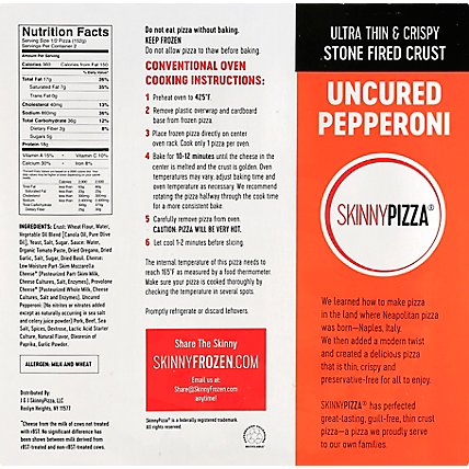 Skinnypiz Pizza Uncured Pepperoni - 10.7 OZ - Image 6