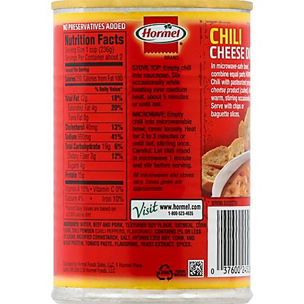 Hormel Hot Chili Without Beans - 15 OZ - Image 3