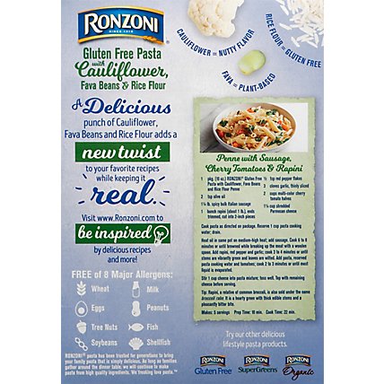 Ronzoni Pasta Gluten Free With Cauliflower Fava Beans & Rice Flour Penne - 10 Oz - Image 6