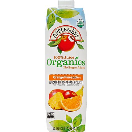 Apple & Eve Organic Juice Orange Pineapple No Sugar Added - 33.8 Oz - Image 2