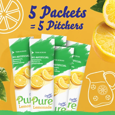 Crystal Light Pure Lemonade Naturally Flavored Powdered Drink Mix Pitcher Packets - 5 Count - Image 6