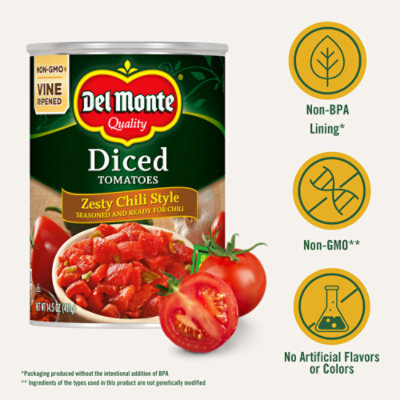 Del Monte Zesty Chili Style Diced Tomatoes - 14.5 Oz - Image 3